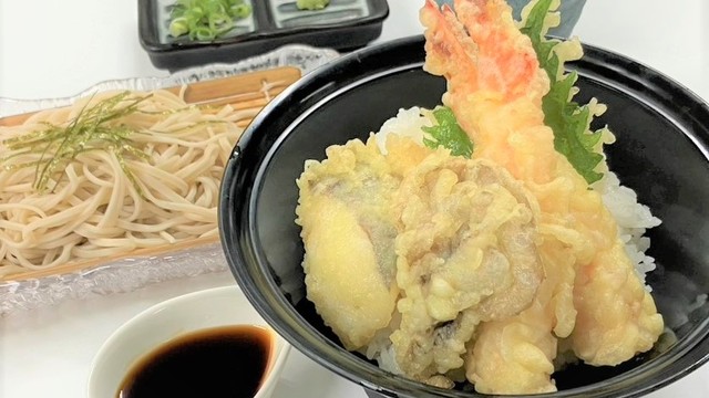 海老天丼とミニざる蕎麦