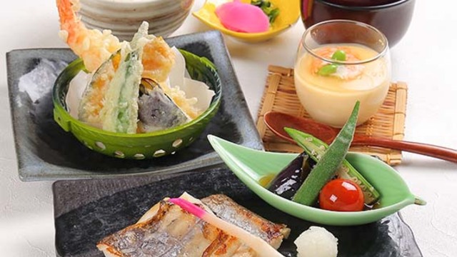季節の和膳　天ぷら付～太刀魚の塩焼き～